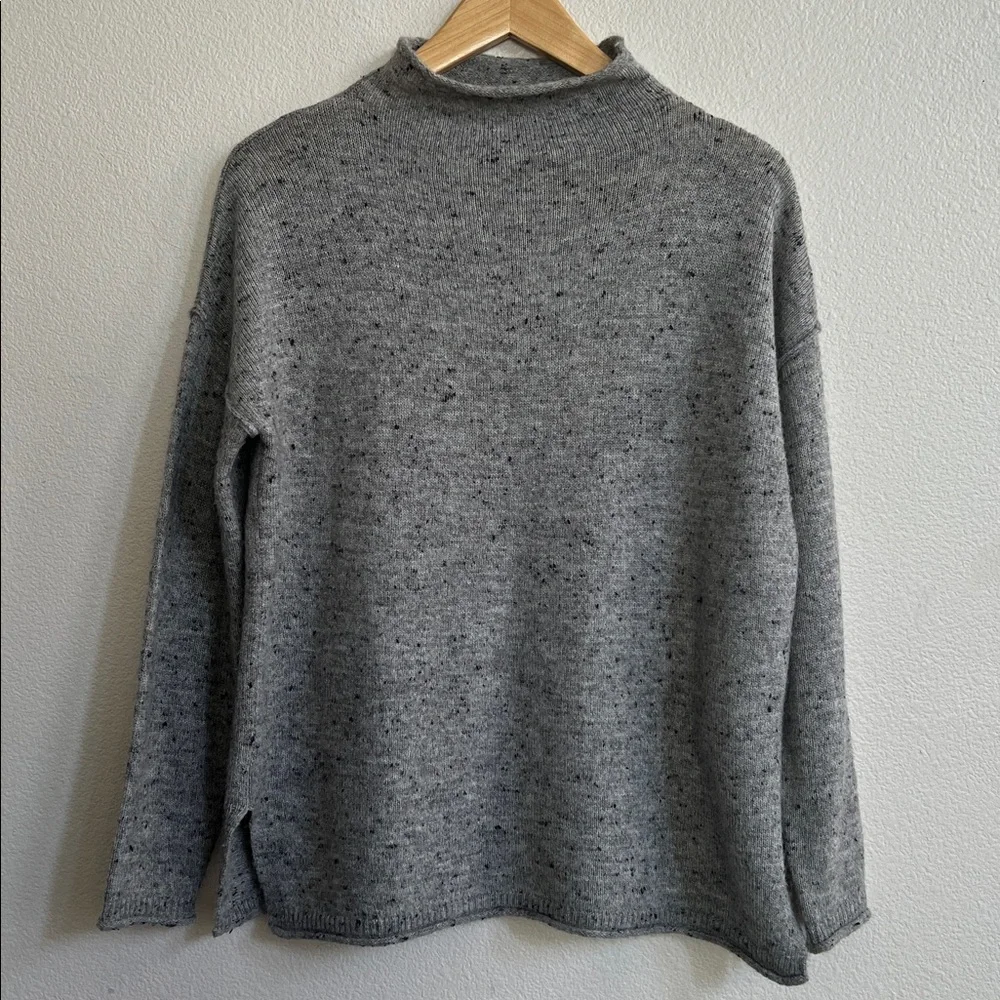 MADEWELL Donegal Whitworth Textured Graphite Mockneck Sweater Women's Size Small - Picture 4 of 12